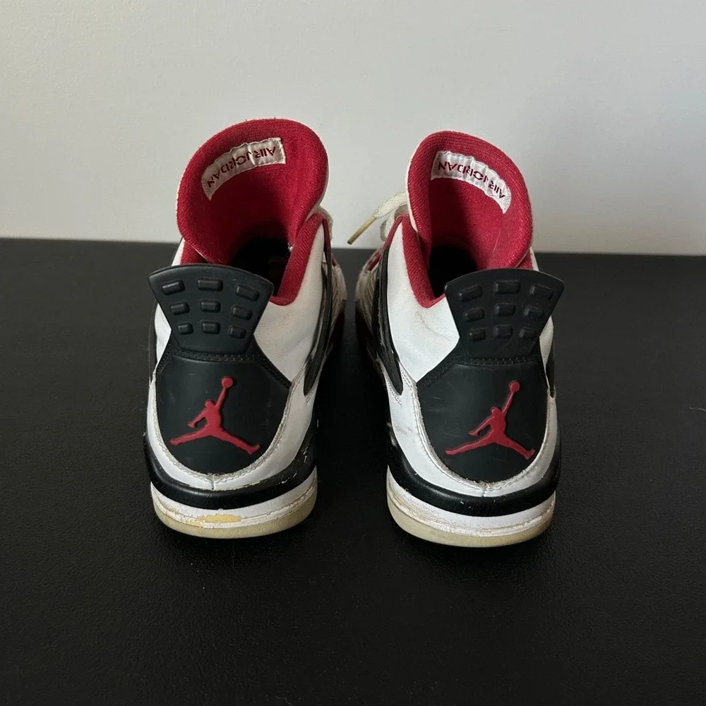 Nike Air Jordan 4 Fire Red Sneakers Mens Size 9.5 2012 Retro Shoes 308497-110
